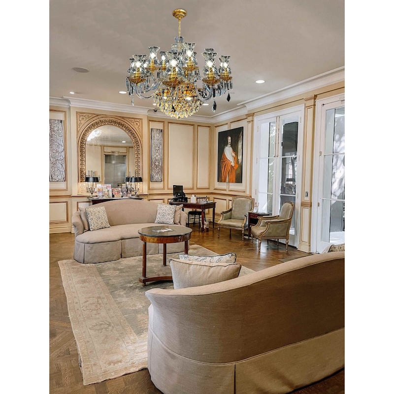 Vintage Crystal Chandelier Gold Pendant Chandelier 19 Lights