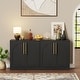 preview thumbnail 2 of 14, Set of 2 Arched Two-Door Cabinets Sideboard Buffet Set with Storage