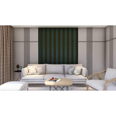 94.5 in. x 4.8 in. x 0.5 in. Acoustic Vinyl Wall Cladding Siding Board - Set of 4pc