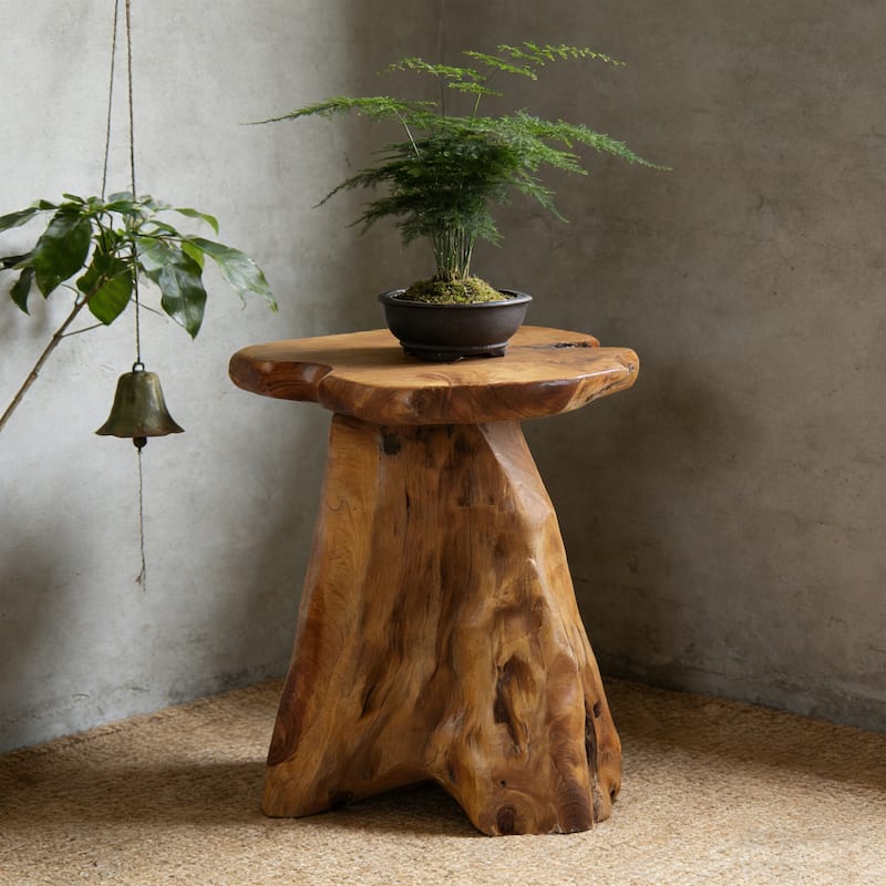 Cedar Wood Tree Root Stool - 13.7" x 13.7" x 18.9"