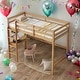 preview thumbnail 1 of 15, Twin High Loft Bed with Safety Guardrail,Built-in desk,Ladder White Oak