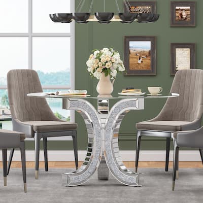 Round Glass Top Dining Table