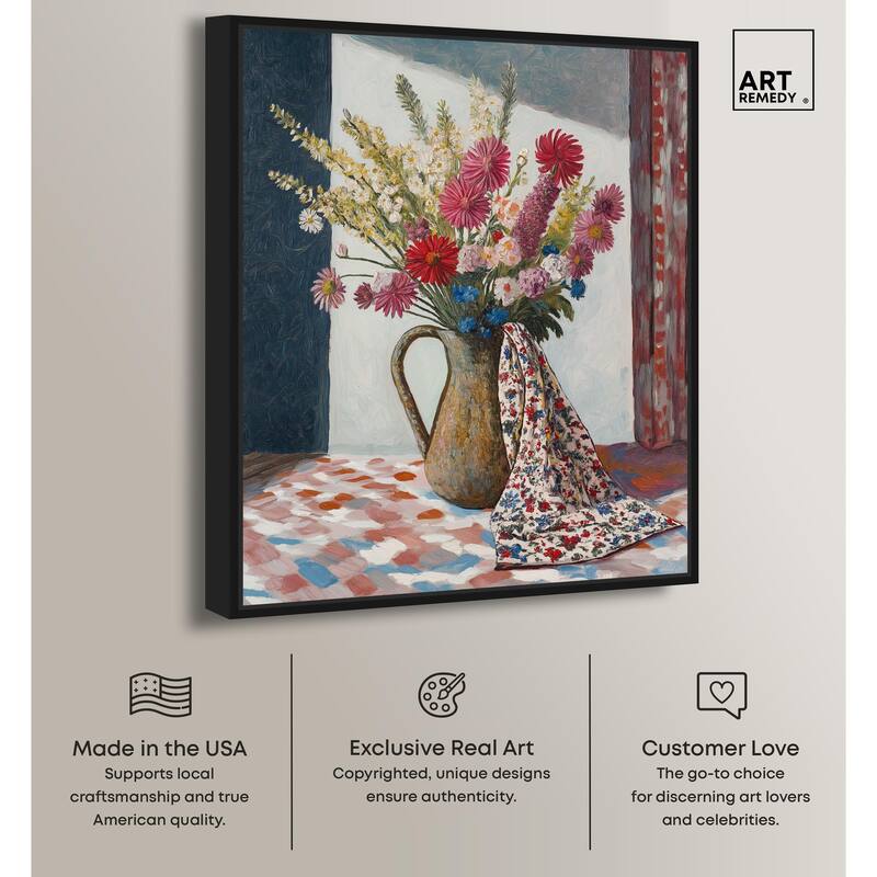 Draped in Flowers Canvas by Art Remedy