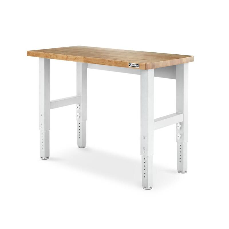 Gladiator GarageWorks 4-ft Adjustable Height Hardwood Workbench with Hammered Granite Finish