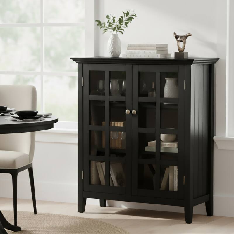 WYNDENHALL Normandy 39-in. Solid Wood Storage Cabinet - 39"w x 17"d x 42.2"h