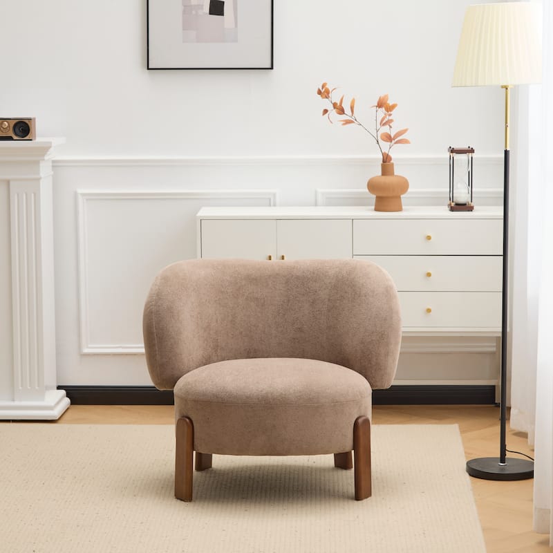 Christopher Knight Home - Gala Chenille Wingback Armchair - Light Brown