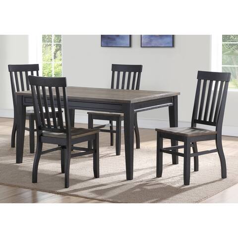 Ralston Two-Tone Ebony and Driftwood 5-Piece Dining Set by Greyson Living