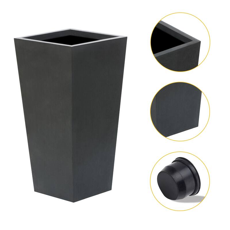 Tall Tapered Square Indoor & Outdoor MgO Planter