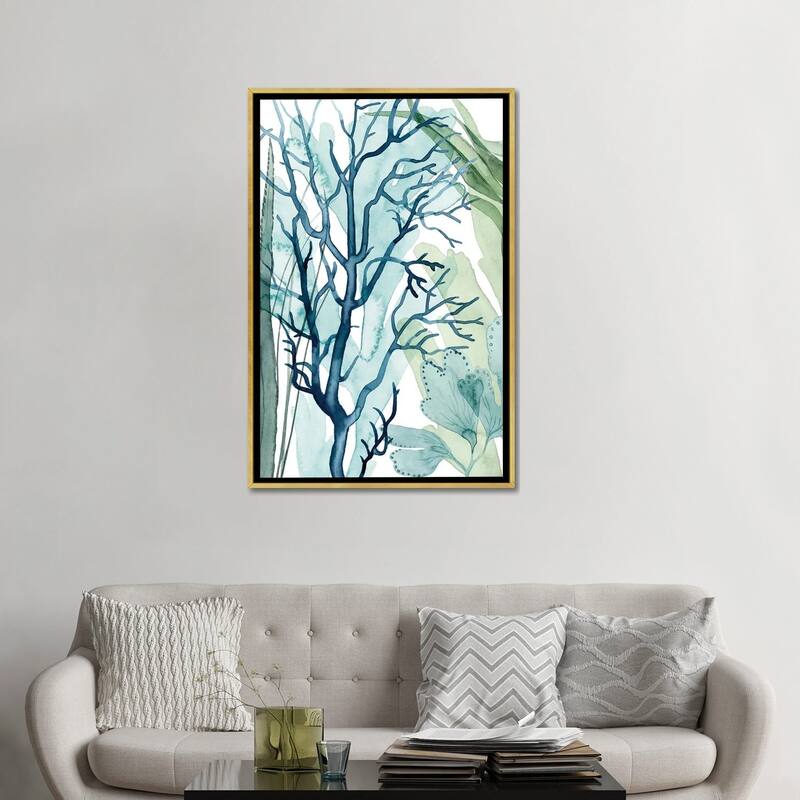 iCanvas "Sea Leaves I" by Grace Popp Framed Canvas Print