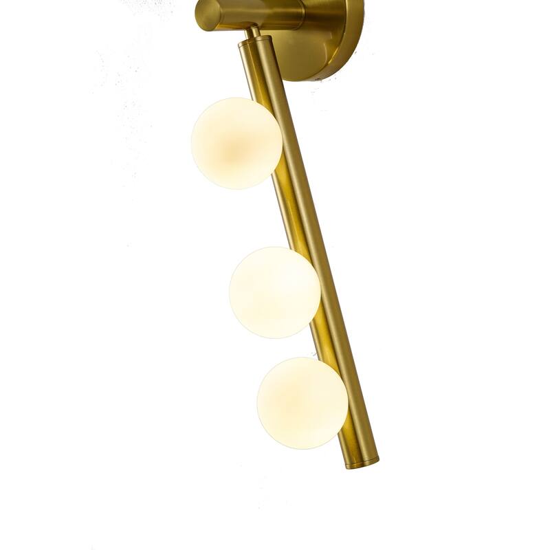 Transitional 3-Light Satin Brass Wall Sconce