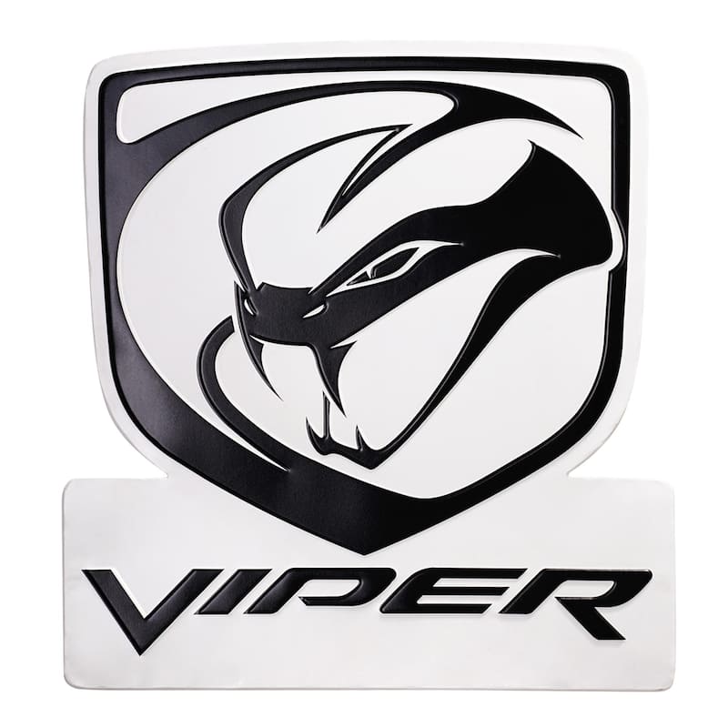 Dodge Viper Embossed Shaped Metal Wall Sign - 15.5" x 16.25"
