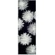 preview thumbnail 74 of 139, SAFAVIEH Handmade Soho Miyase Modern Burst New Zealand Wool Rug 2'6" x 10' Runner - Black/White