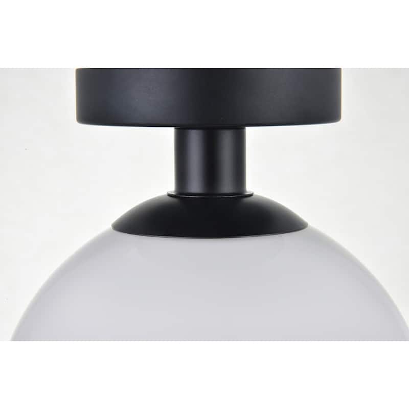 1-Light Flush Mount with 8 inch Frosted White Glass