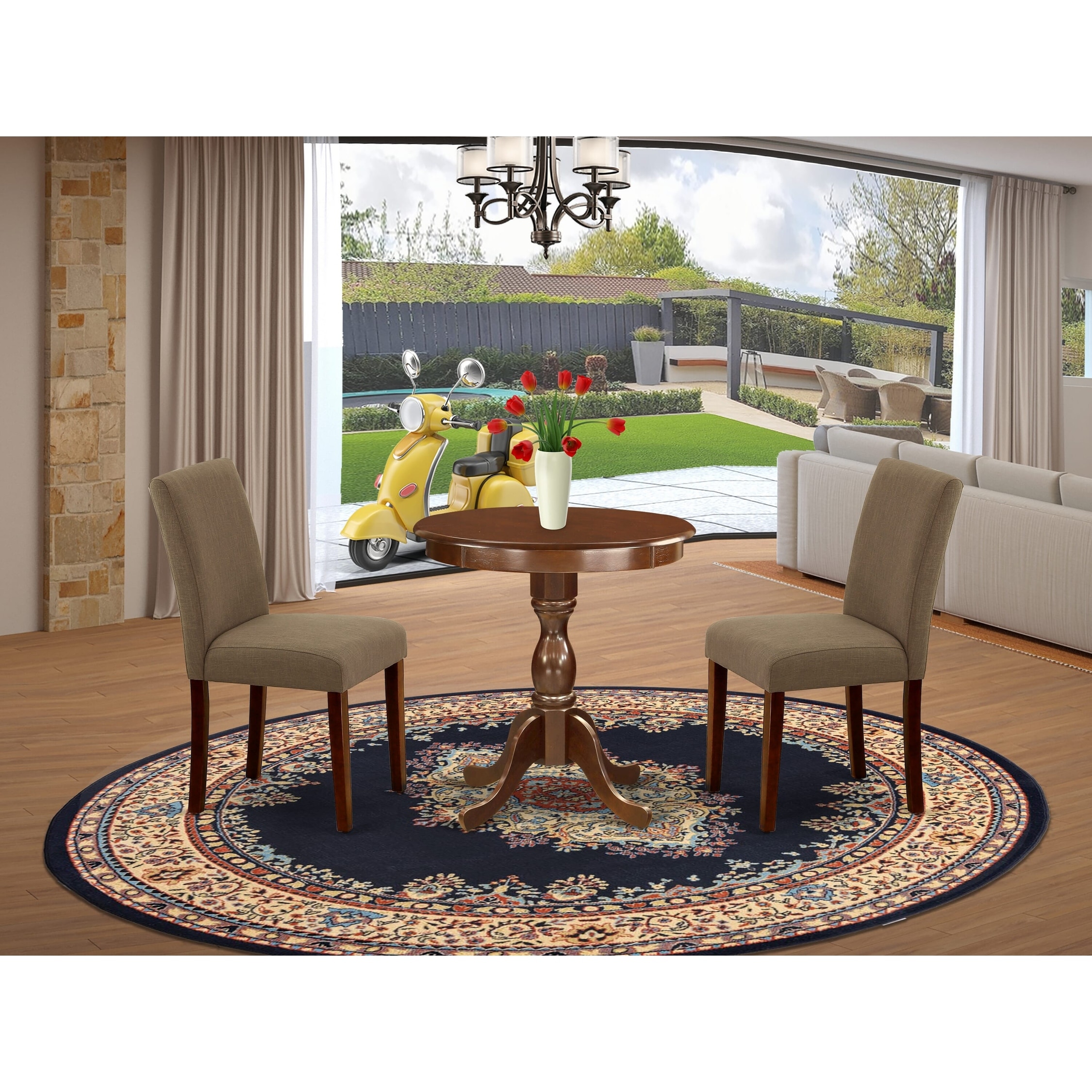 Round dining hotsell table 3 seater