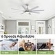 preview thumbnail 8 of 128, Sofucor 52/66/72/76/84Inch Large Ceiling Fan with Dimmable LED Light ,Remote&APP Control,8 Blades for Large Living Room,Porch