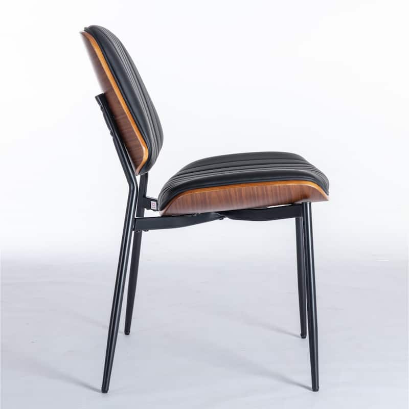 Banquet Visitor Chair, Walnut Bentwood Back Dining Chairs Set of 2, Mid Century Gatherings Upholstered Dining Chairs Dining Room