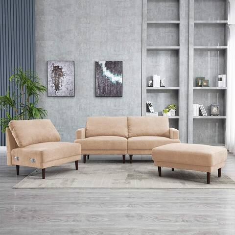 Sectional Couch Sofa 3-Seat Modular Couch Set - 104.6'' x 31'' x 33''