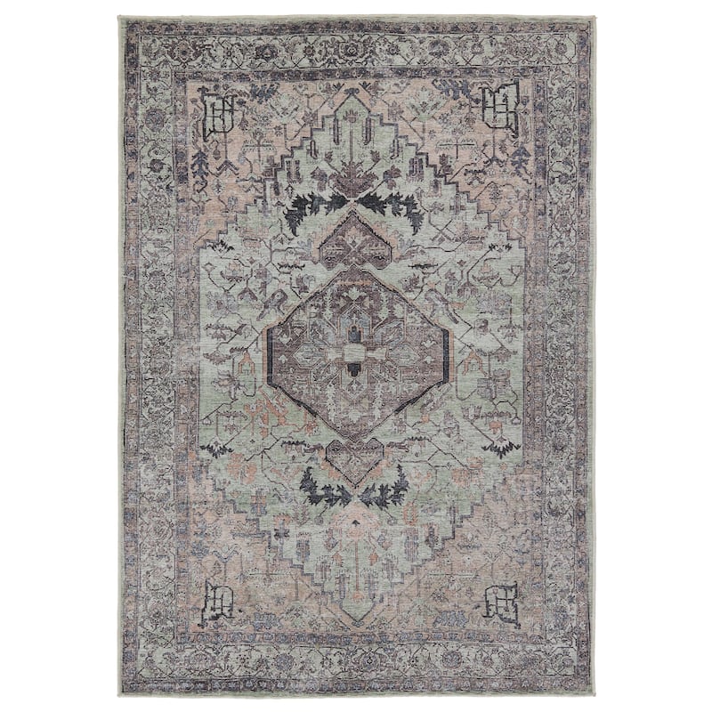 Abbott Machine Washable Medallion Area Rug - 5' 3" x 8' - Rectangle