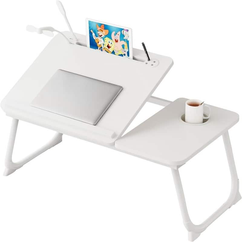 Laptop Desk for Bed - White