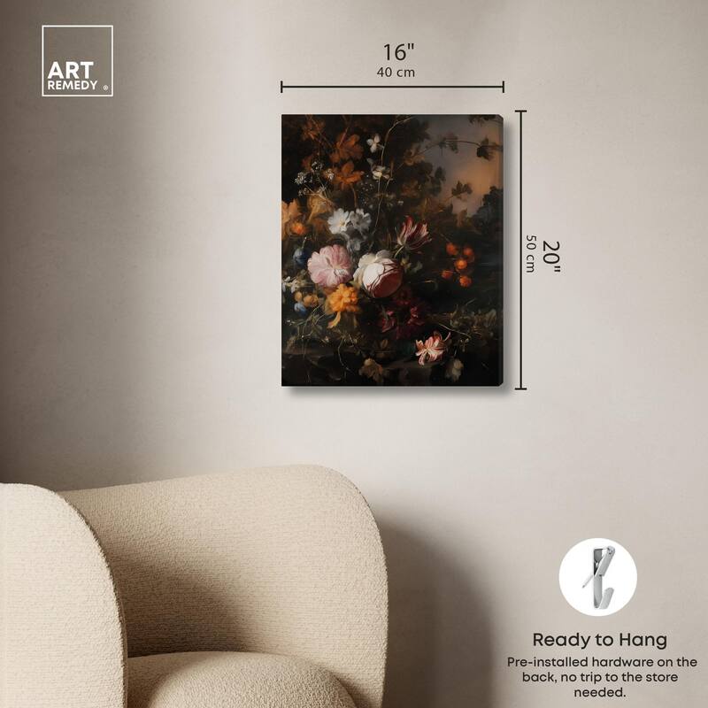 Shadowed Petal Secrets I Canvas by Art Remedy, Gallery Wrapped