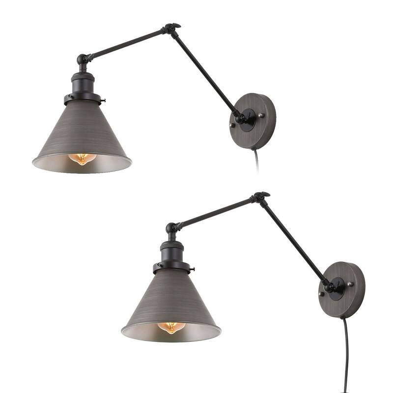 Modern Farmhouse 2-set Swing Arm Lights Industrial Wall Sconces