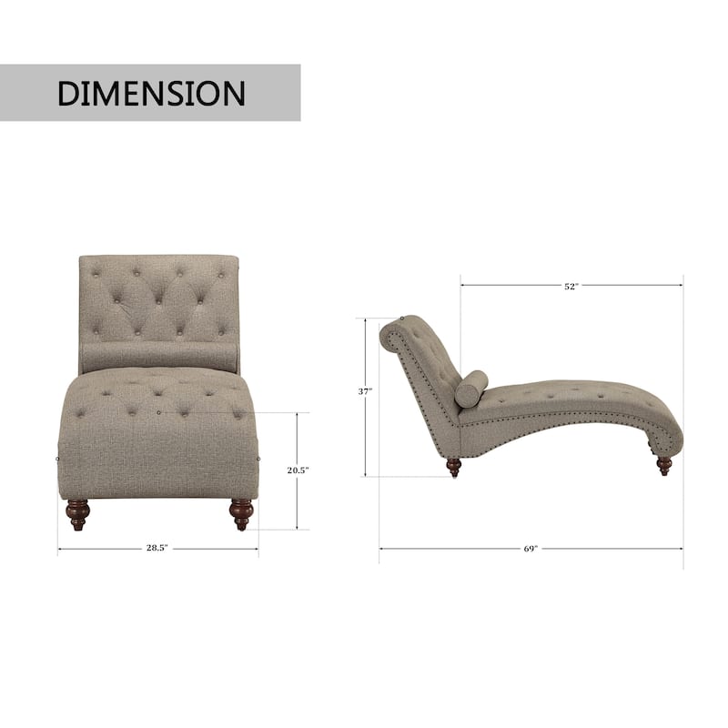 Cagle Chaise Lounge - 69" x 28.5" x 37"