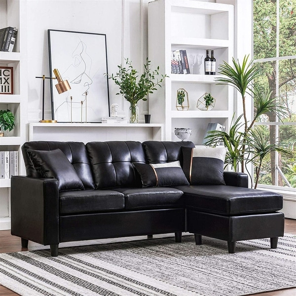 Convertible Sectional Sofa Couch L Shaped Sofa Couch with Faux
