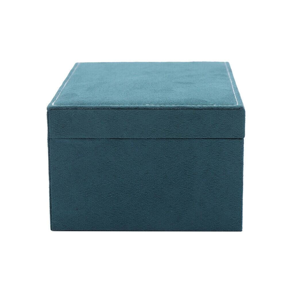 Collan Green Flannel 3-layer Jewelry Organizer Necklace Storage Box ...