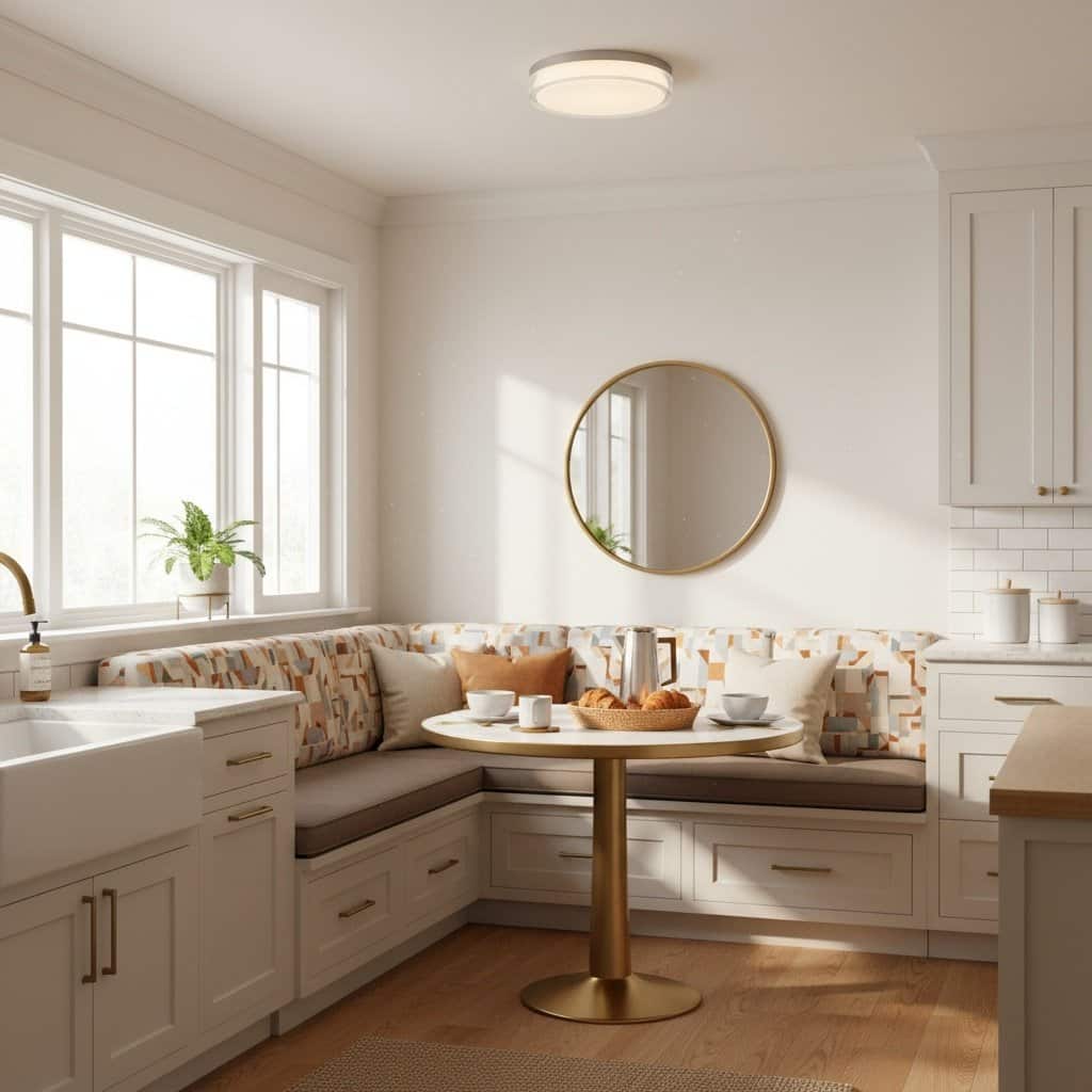 12-inch Flush Mount Integrated LED Light Dimmable 3 Color Temperatures Acrylic Diffuser