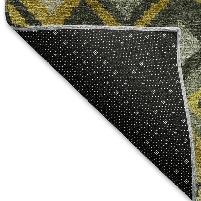 Machine Washable Indoor/ Outdoor Boho Moroccan Chantille Rug