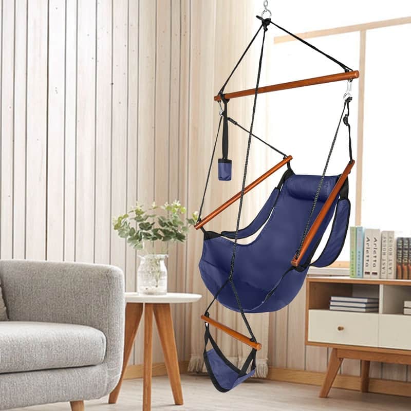 Patio Oxford Cloth Hammock Chair Loading for 220 LBS