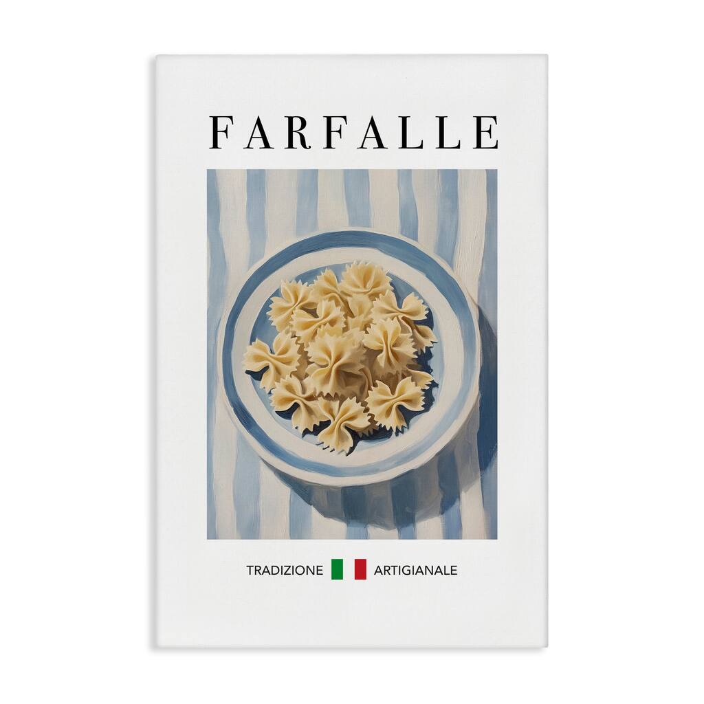 Stupell Traditional Farafalle Pasta Canvas Wall Art Design By Andreas Magnusson