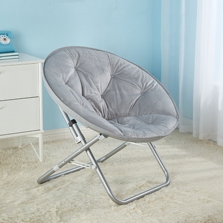 Urban Shop Super Soft Adult Foldable Saucer Chair On Sale Bed
