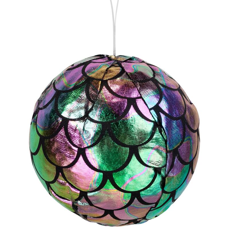 Mermaid Iridescent Christmas Ball Ornaments - 2.75" - Multicolor - Set of 4