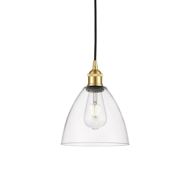 Innovations Lighting 616-1P-10-8 Edison Pendant Edison 8" Wide Mini - Satin Gold / Clear