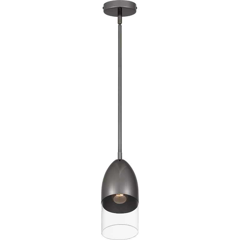 Haynes 1-Light Black Chrome Mini Pendant Light