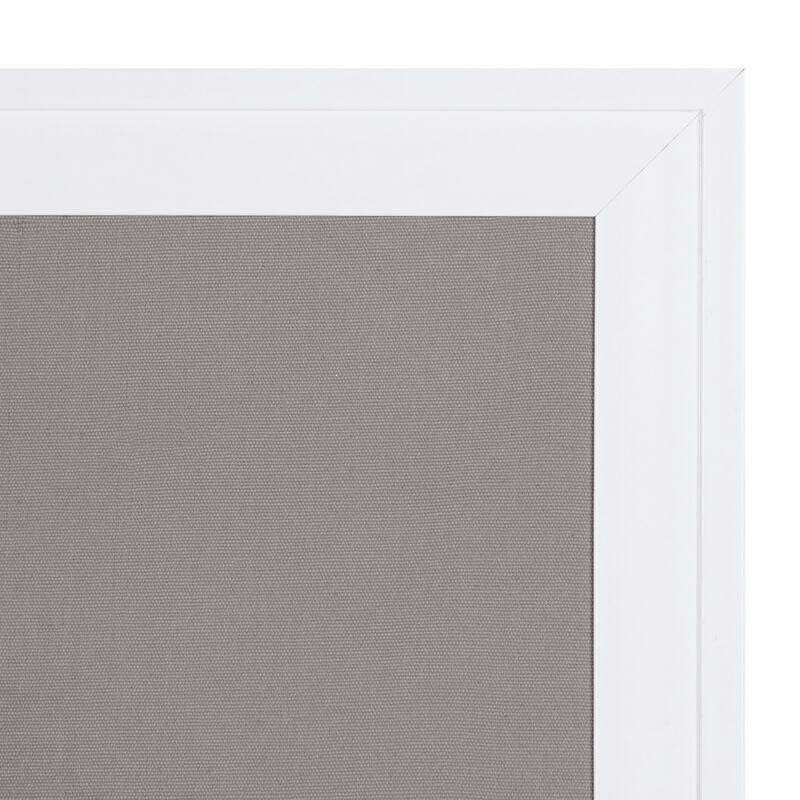 DesignOvation Bosc Framed Gray Linen Fabric Pinboard
