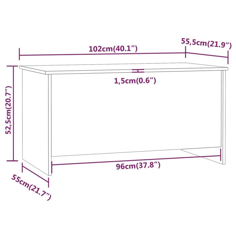 vidaXL Coffee Table Lift Top End Table Accent Side Sofa Table Engineered Wood - 40.2"x21.9"x20.7"