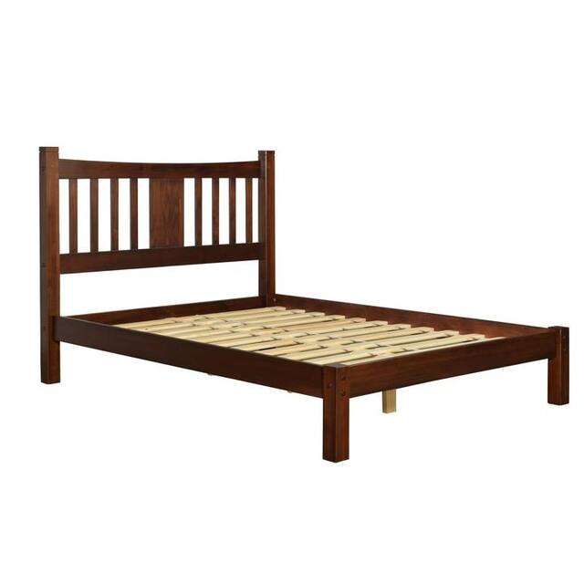 Grain Wood Furniture Shaker Queen Slat Platform Bed solid wood
