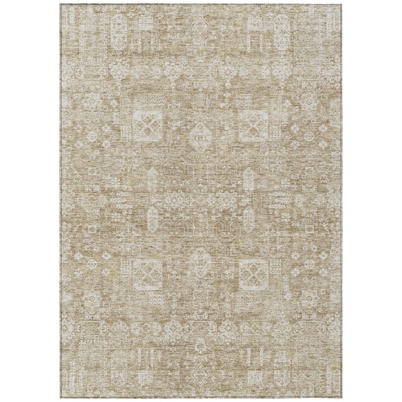 HomeRoots Oriental Transitional Rectangle Outdoor Rug