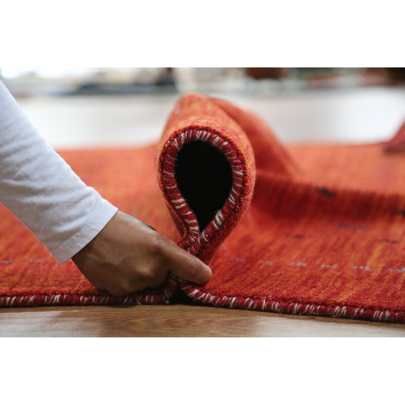 Gabbeh Indian Rug Hand-Knotted Tribal Wool Carpet - 4'7" x 6'5"