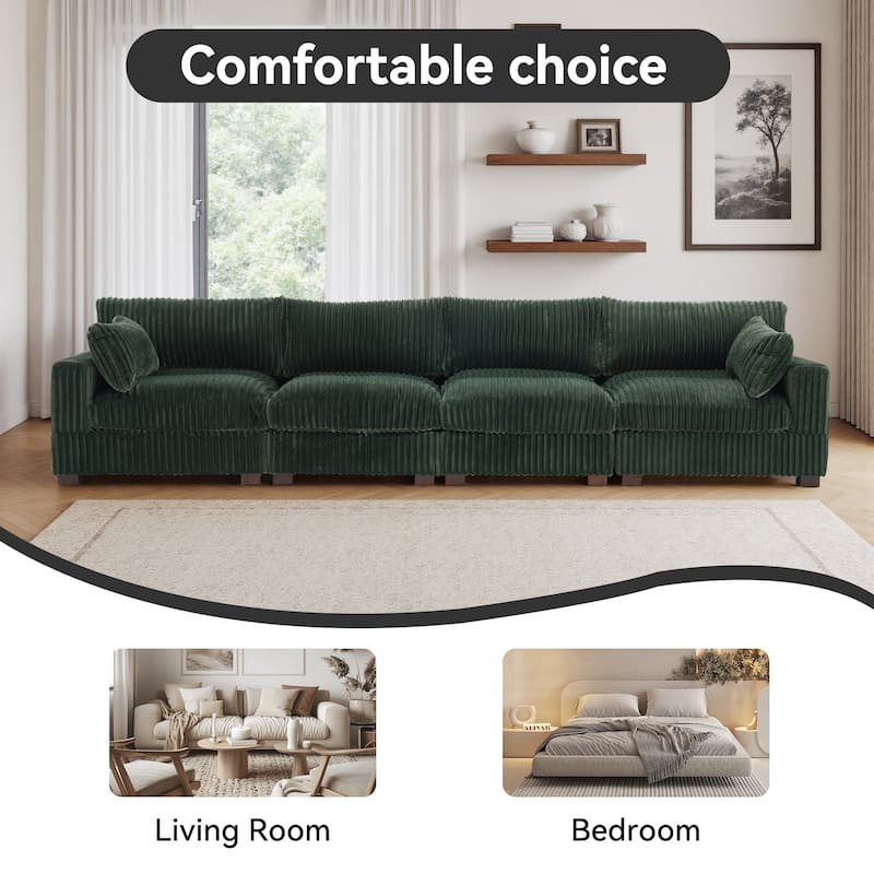 U-shaped Modular Sectional Set Upholstered Sofa Couch
