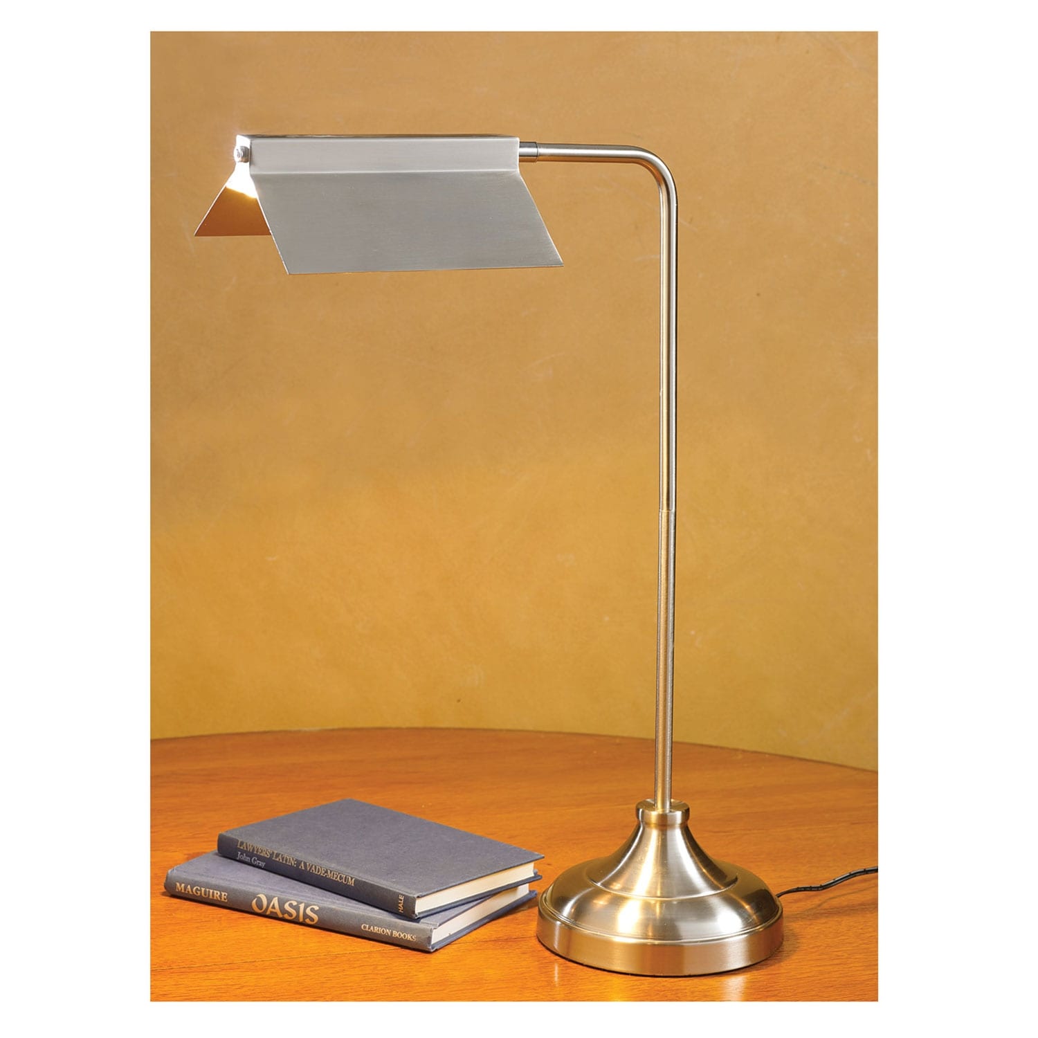 Shop Art Artifact Book Shade Led Table Lamp Brushed Nickel Reading Light For Desk Nightstand 21 In X 7 In X 7 In On Sale Overstock 26058290