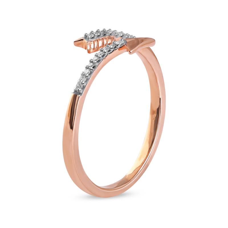 1/20ct TDW Diamond Arrow Wrap Fashion Ring in 10K Gold for Women