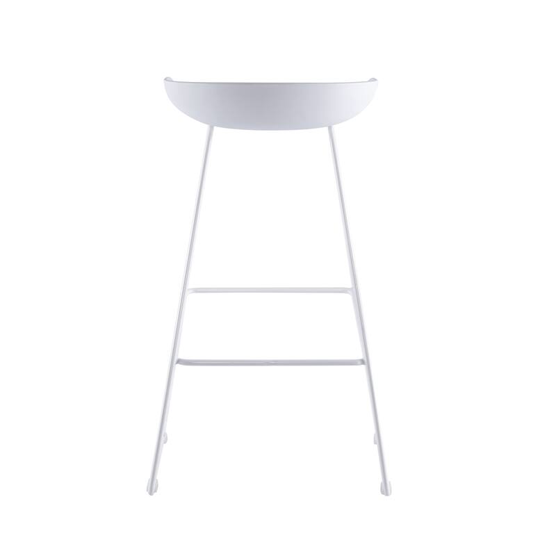 Porthos Home Aaro Plastic Bar Stools with Iron Sled Legs, Set of 2