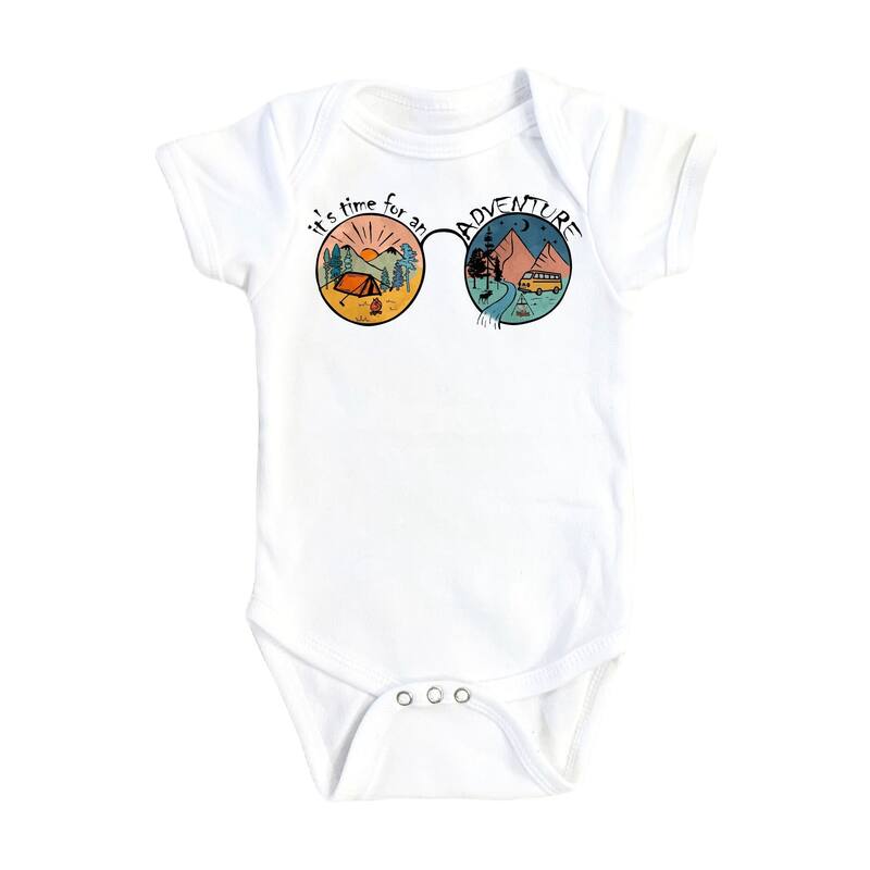 Time Adventure - Baby Boy Girl Clothes Infant Bodysuit Funny Cute Newborn - White - Newborn