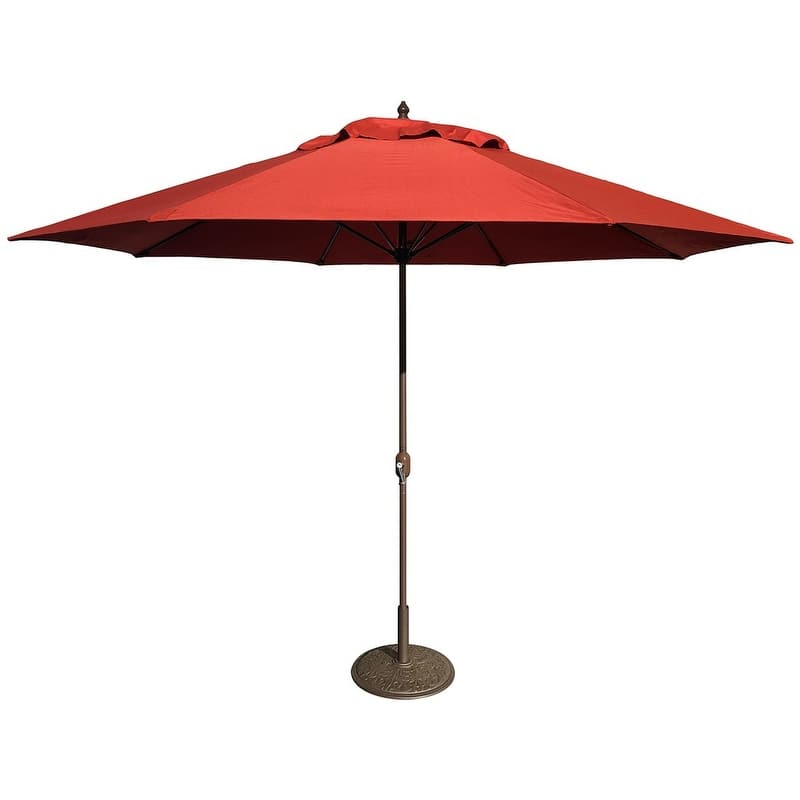 Tropishade 11' Aluminum patio umbrella with Brick Red Olefin Cover