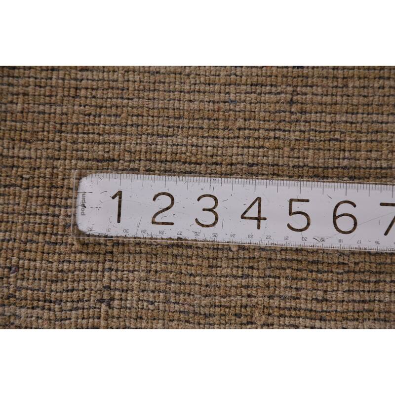 Hand Knotted Oriental 100% Wool Carpet Tribal Tribal Brown Gabbeh Area Rug - 9' 9'' X 8' 2''