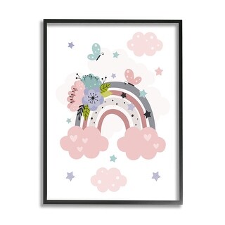 Stupell Floral Blossom Rainbow Framed Giclee Art Design by LSR Design ...