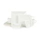 preview thumbnail 1 of 4, Mikasa Delray Square Bone China 16-piece Dinnerware Set (Service for 4)